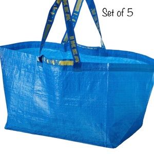 Set of 5 - Ikea Frakta reusable bags - New with tags - Large